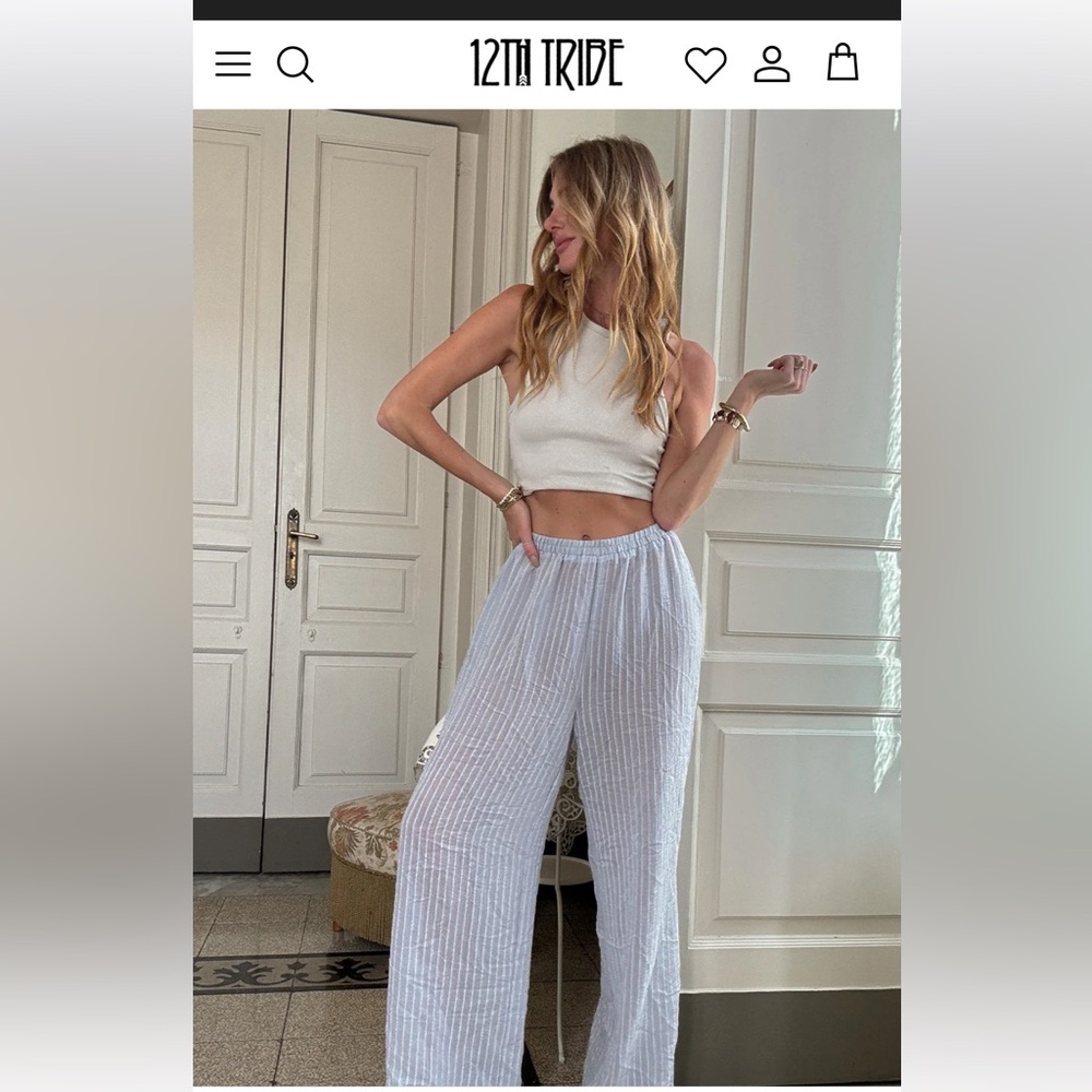 12th tribe blue sheer pants